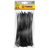 Хомут-стяжка TOPEX, пластик, 3.6х200мм, черный, 100шт