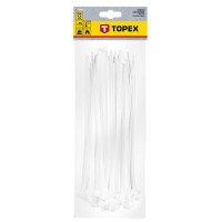 Хомут-стяжка TOPEX, пластик, 4.8х200мм, білий, 75шт