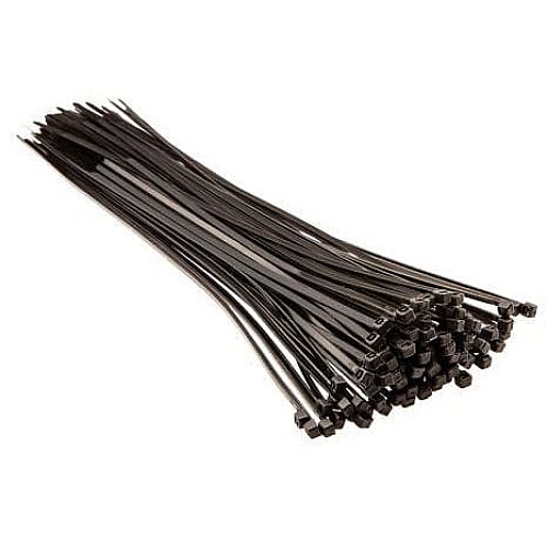 Хомут-стяжка Top Tools, пластик, 3.6x300мм, чорний, 100шт