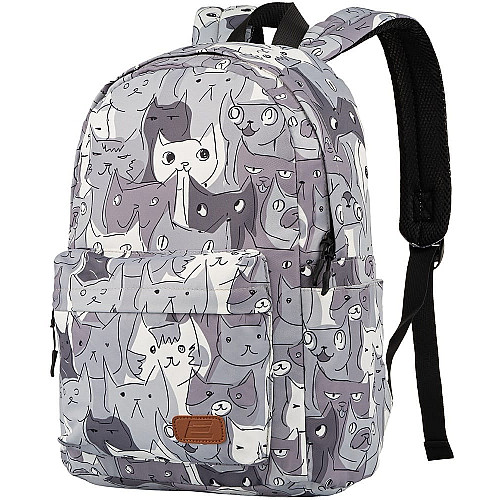 Рюкзак 2Е, TeensPack Cats, сірий
