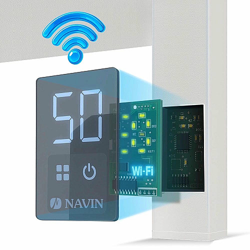 Полотенцесушитель Navin электрический Авангард Х, 1000х480х71мм, Wi-Fi, сталь, белый, правое подключение