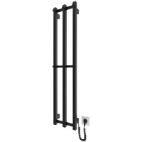 Рушникосушка Hygge Family електрична Slim, 1170х250х80мм, таймер-регулятор, сталь, чорний матовий