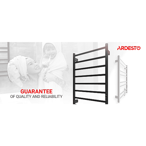 Полотенцесушитель ARDESTO электрический Classik-TR K, 570х430х80мм, таймер-регулятор, сталь, белый матовый
