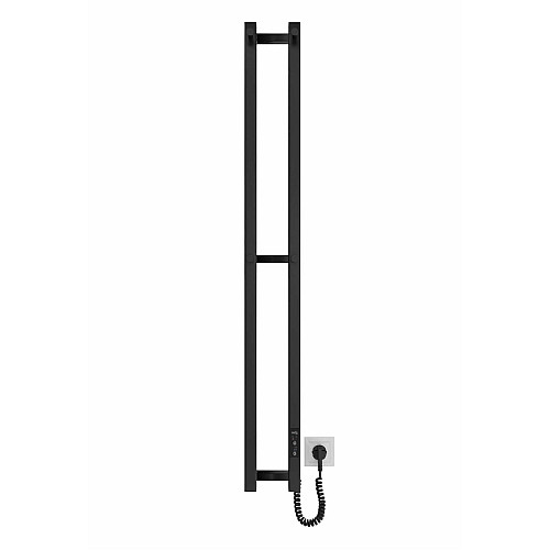 Рушникосушка Hygge Family електрична Slim, 1170х140х80мм, таймер-регулятор, сталь, чорний матовий