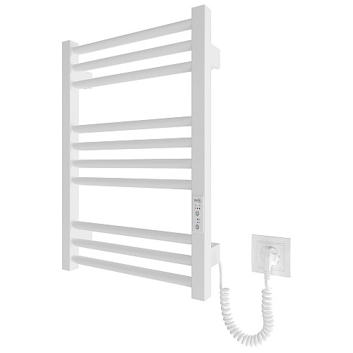 Рушникосушка Hygge Family електрична Derby, 570х430х80мм, таймер-регулятор, сталь, білий матовий