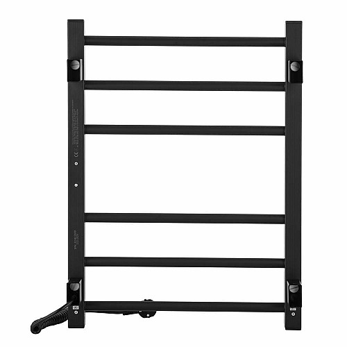 Полотенцесушитель ARDESTO электрический Square-TR K, 570х430х80мм, таймер-регулятор, сталь, черный матовый