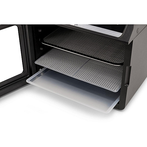 Сушарка для продуктів Gorenje 580Вт, піддонів - 6x1.5см, діаметр - 25см, макс - 75°С, дисплей, пластик+метал, чорний