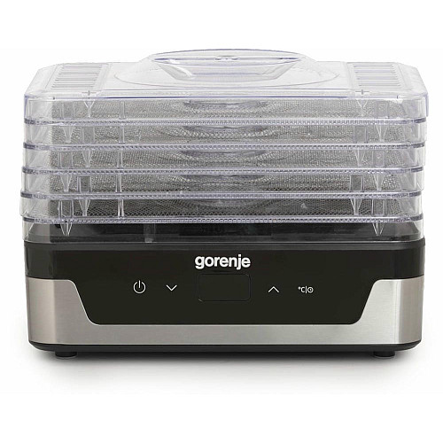 Сушарка для продуктів Gorenje 230Вт, піддонів - 5x2.8см, діаметр - 29см, макс - 75°С, електр.упр,білий