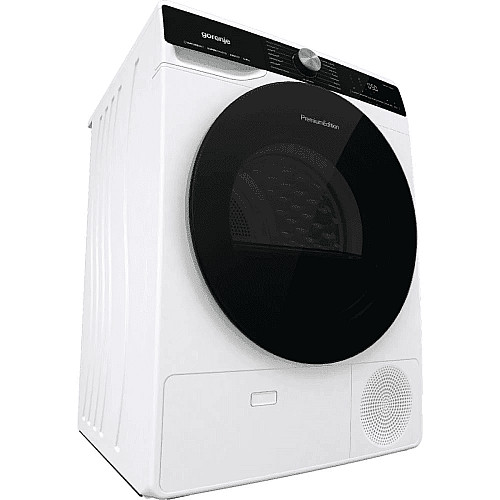 Сушильна машина Gorenje тепловий насос, 9кг, A++, 60см, дисплей, 15 програм, підсвітка барабану, білий
