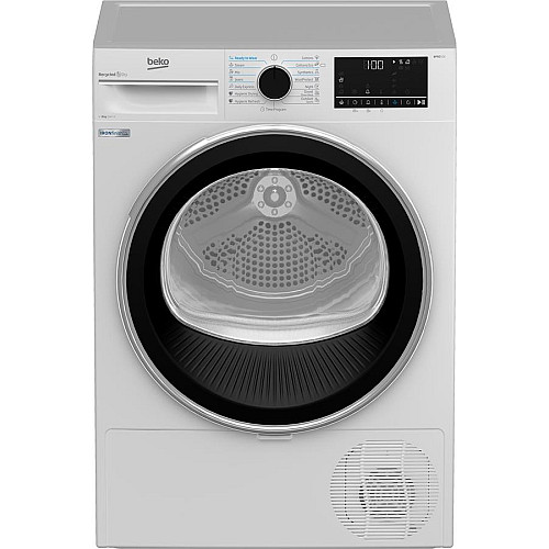 Сушильна машина Beko тепловий насос, 8кг, A+++, 60см, дисплей, підсвітка барабану, білий