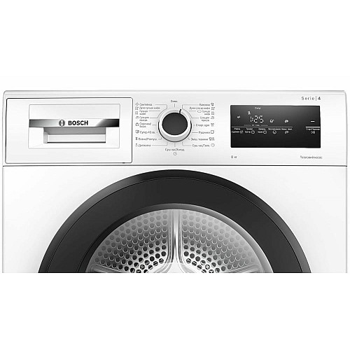 Сушильна машина Bosch тепловий насос, 8кг, A++, 61см, дисплей, білий