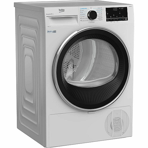 Сушильна машина Beko тепловий насос, 9кг, A++, 60см, дисплей, підсвітка барабану, білий