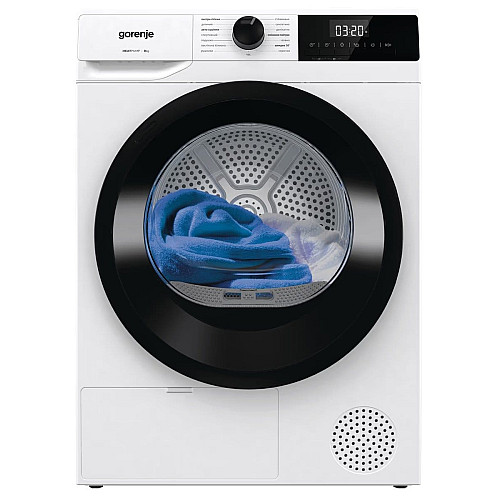 Сушильна машина Gorenje тепловий насос, 8кг, А++, 60см, дисплей, білий