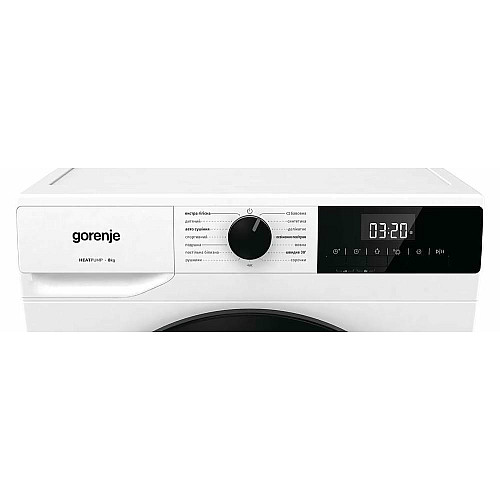 Сушильна машина Gorenje тепловий насос, 8кг, А++, 60см, дисплей, білий