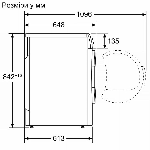 Сушильна машина Siemens тепловий насос, 9кг, D, 61см, дисплей, білий