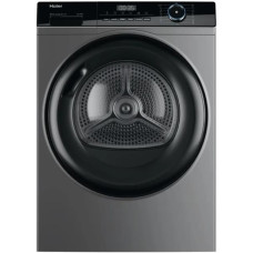 Сушильна машина Haier тепловий насос, 9кг, A+++, 59,5см, дисплей, пара, cріблястий