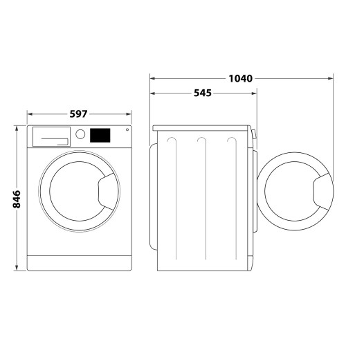 Сушильна машина Whirlpool тепловий насос, 8кг, A++, 54,5см, дисплей, люк чорний, білий