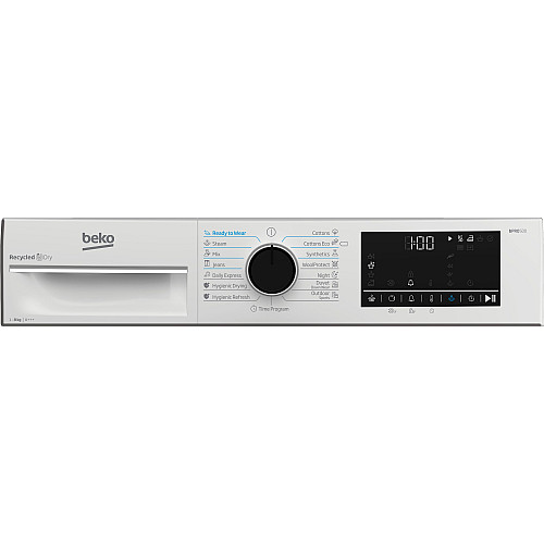 Сушильна машина Beko тепловий насос, 8кг, A+++, 60см, дисплей, підсвітка барабану, білий