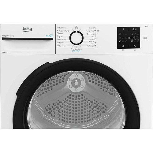Сушильна машина Beko тепловий насос, 7кг, A++, 54.5см, дисплей, ф-ція ПАР, білий