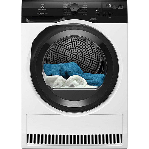 Сушильна машина Electrolux тепловий насос, 8кг, D, 64см, дисплей, білий