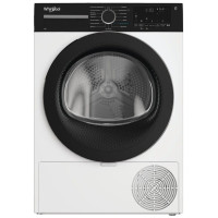 Сушильная машина Whirlpool тепловой насос, 7кг, A+++, 54,3см, дисплей, инвертор, черный люк, белый