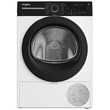 Сушильна машина Whirlpool тепловий насос, 7кг, A+++, 54,3см, дисплей, інвертор, люк чорний, білий