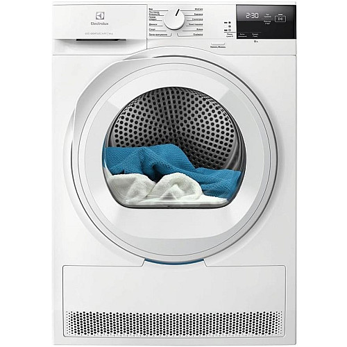 Сушильна машина Electrolux тепловий насос, 8кг, A++, 64см, дисплей, білий