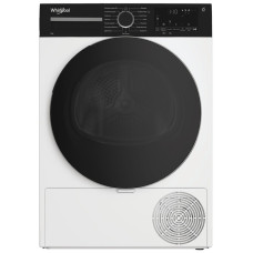 Сушильна машина Whirlpool тепловий насос, 8кг, A++, 54,5см, дисплей, люк чорний, білий