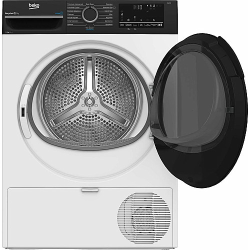 Сушильная машина Beko тепловой насос, 8кг, A++, 55см, дисплей, подсветка барабана, пар, белый