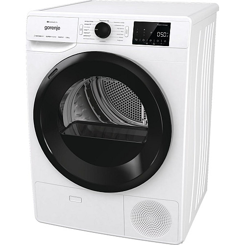 Сушильна машина Gorenje тепловий насос, 9кг, A++, 60см, дисплей, 16 програм, Wi-Fi, білий