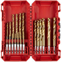Набор сверл по металлу Milwaukee RedHEX Shockwave HSS-TiN, 2-10мм, кейс, 19шт
