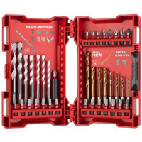 Набір біт і свердл по металу Milwaukee RedHEX TiN, сталь, кейс, 39шт