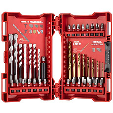 Набір біт і свердл по металу Milwaukee RedHEX TiN, сталь, кейс, 39шт