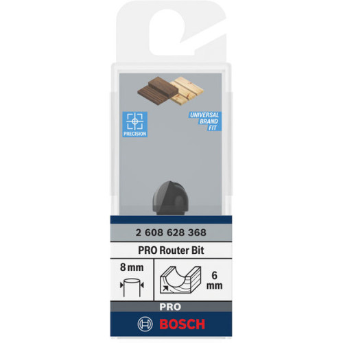 Фреза галтельна Bosch Professional Std S8 R6 D12 L9.2