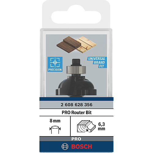 Фреза профільна F Bosch Professional Std S8 R6.3 D28.5 L13.2