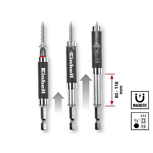 Біти Einhell HEX, PH, PZ, Torx, 50мм, кейс, набір 42шт