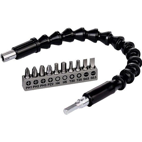 Биты Bosch Professional гибкий удлинитель, 300мм SL,PH,PZ,H,T набор 10шт