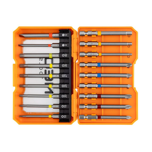 Біти Neo tools SL,PH,PZ,H,TX, 75мм, сталь S2, кейс набір 18шт