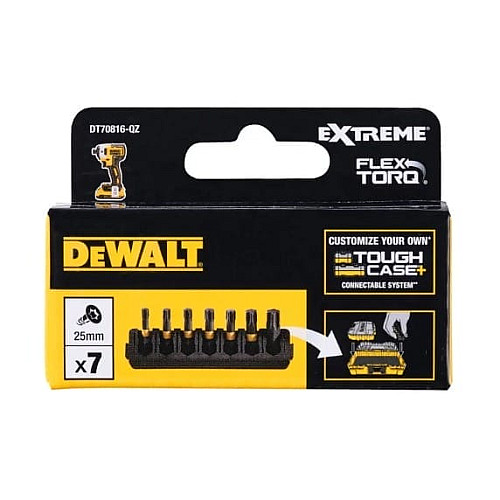 Биты DeWalt FlexTorq 25мм Т15 Т20 Т25 Т30 Т40 7шт