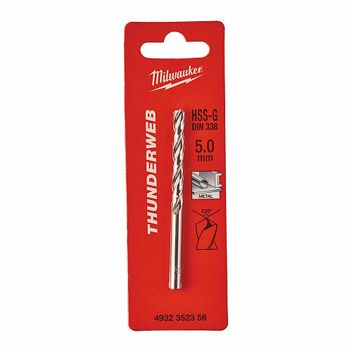 Сверло по металлу Milwaukee Thunderweb HSS-G, 5х52х86мм