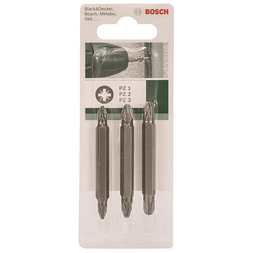 Біти Bosch двосторонні PZ/PZ, 60мм, 3шт