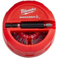 Біти Milwaukee Shockwave, сталь, кейс, набір 15шт