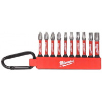 Біти Milwaukee Shockwave carabiner, сталь, набір 10шт