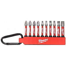 Біти Milwaukee Shockwave carabiner, сталь, набір 10шт