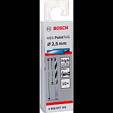 Свердло по металу Bosch Professional HSS-PointTeQ, 2.5х30х57мм, 10шт
