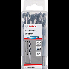 Свердло по металу Bosch Professional HSS-PointTeQ, 6х57х93мм, 10шт