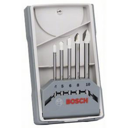 Набір свердел по кераміці Bosch Professional CYL-9 Ceramic, 4-10мм, кейс, 5шт