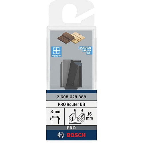 Фреза пазова Bosch Professional з двома лезами Std S8 D16 L20