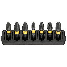 Біти DeWalt FlexTorq 25мм Рh1 Рh2 Pz1 Pz2 Pz3 набір 7шт