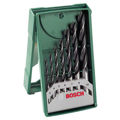 Набір свердел по дереву Bosch Professional, 3-10мм, кейс, 7шт